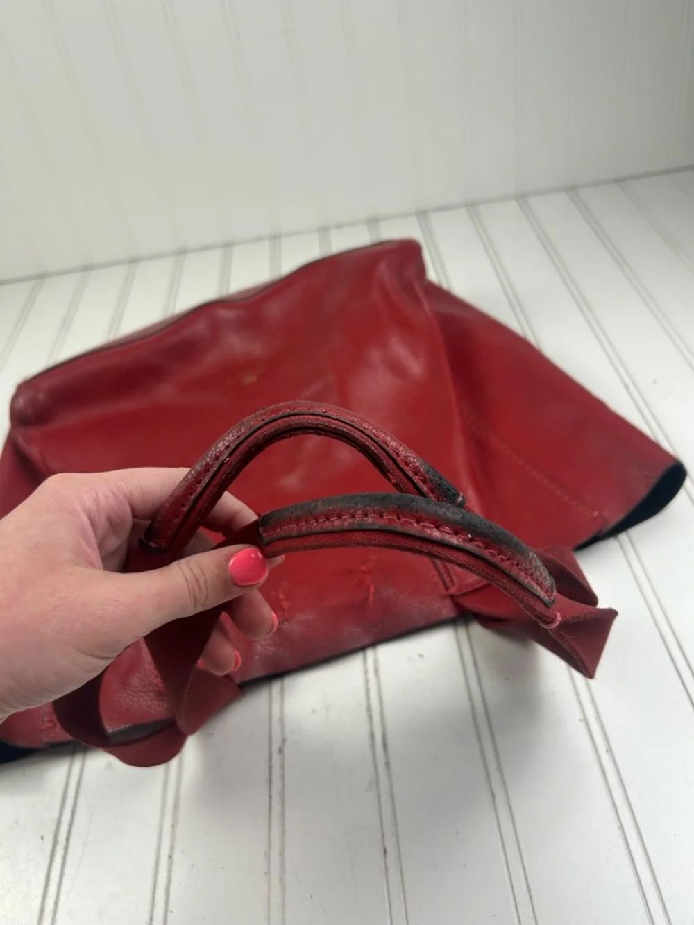 Coach Derby Vintage Y2K Red Leather Tote Bag Women’s - Picture 5 of 15